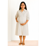 Blue Stripe Cotton Customised Maternity Wear