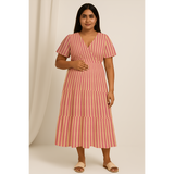 Rosewood Stripe Cotton Customised Maternity Wear