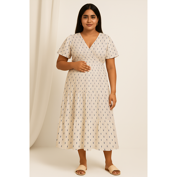 Indigo Speck Cotton  Customised Maternity Collection