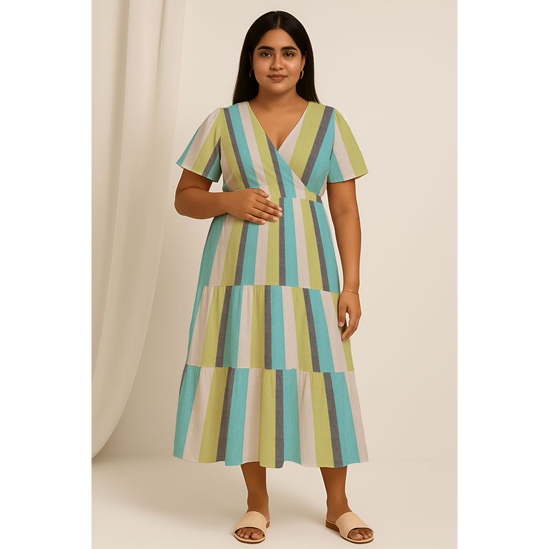 Cool-Toned Stripes  Customised Maternity Collection