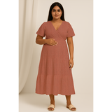 Terracotta Stripe Cotton Customised Maternity Wear Collection