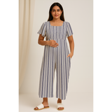 Indigo Breeze Stripe Cotton Customised  Maternity Wear Collection