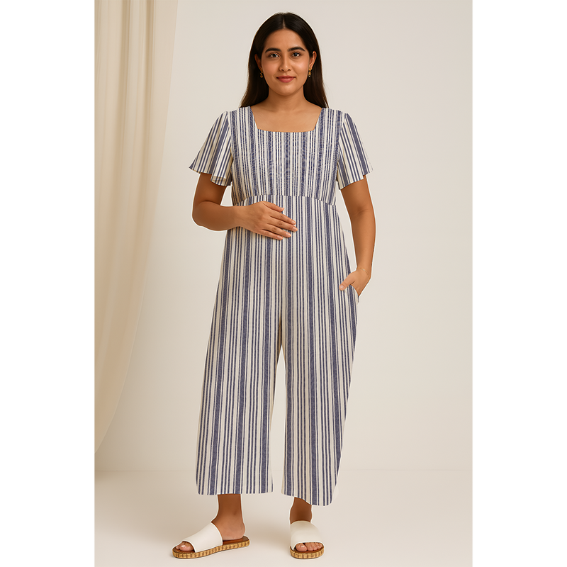 Indigo Breeze Stripe Cotton Customised  Maternity Wear Collection