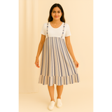 Coastal Stripe Cotton Customised Maternity Wear.