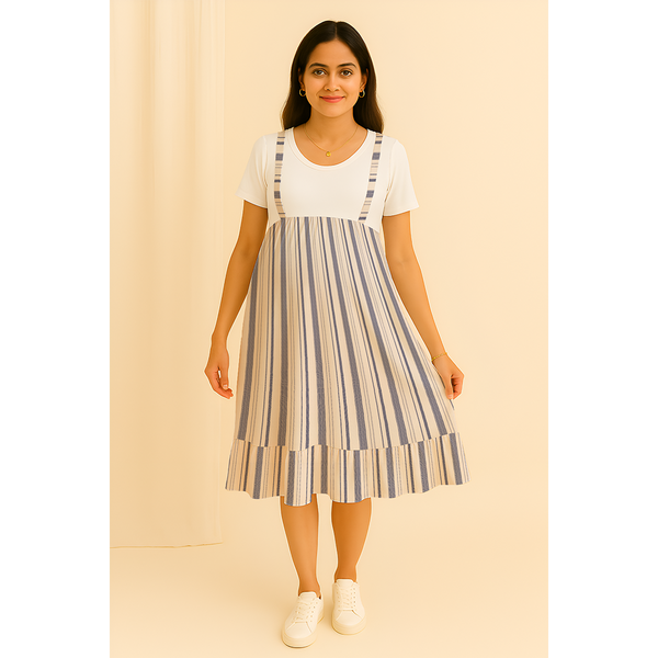 Coastal Stripe Cotton Customised Maternity Wear.
