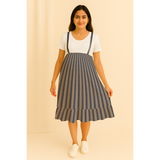Muted Blue-Grey Stripes Customised Maternity Collection