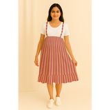 Rosewood Stripe Cotton Customised Maternity Wear