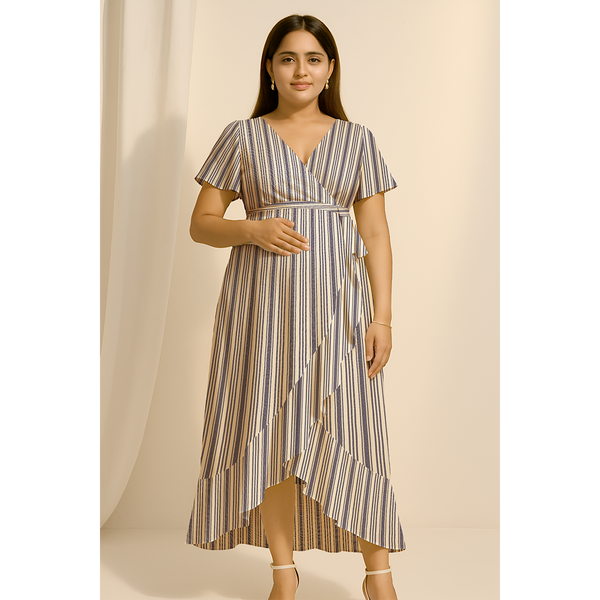 Indigo Breeze Stripe Cotton Customised  Maternity Wear Collection