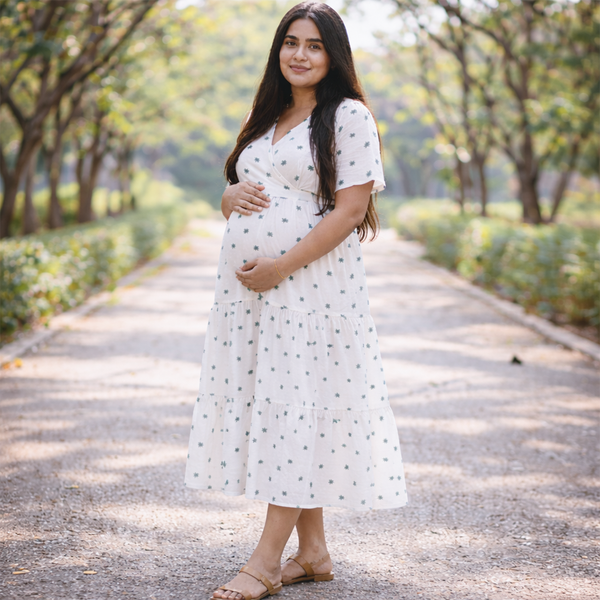 Soft Green Leaf Customised Maternity wear