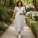 Double Heart Love Cotton Maternity Dress