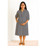 Muted Blue-Grey Stripes Customised Maternity Collection