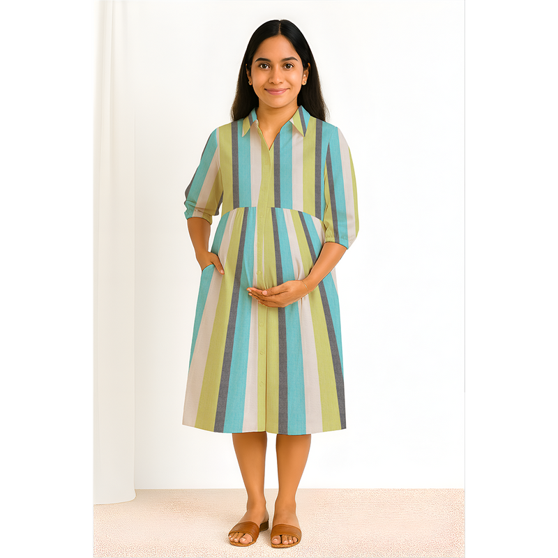 Cool-Toned Stripes  Customised Maternity Collection