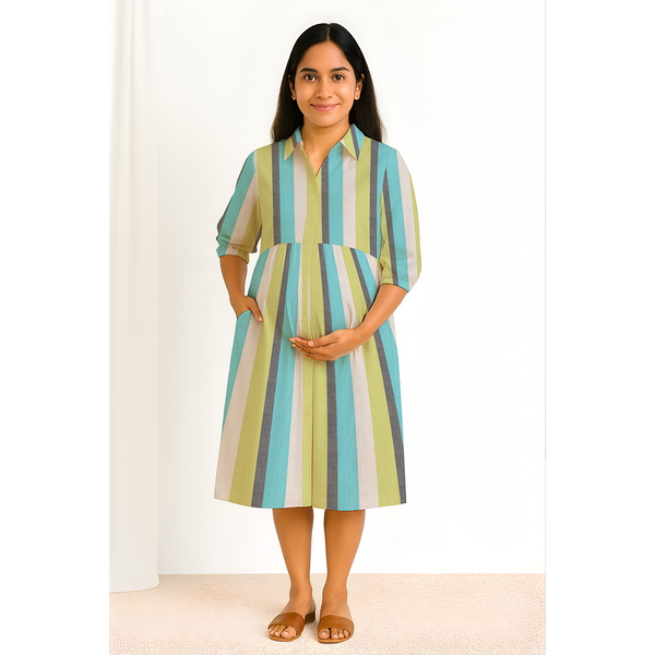 Cool-Toned Stripes  Customised Maternity Collection