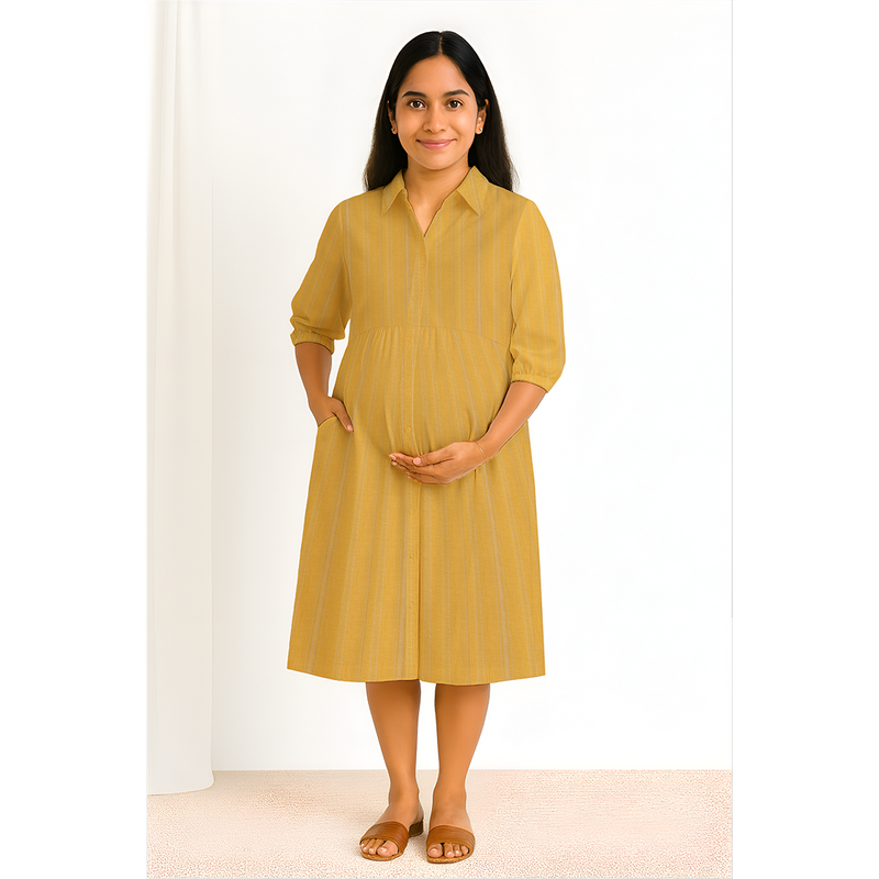 Sunbeam Stripe Cotton Customised Maternity Wear.