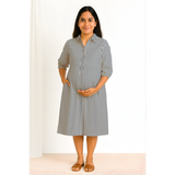 Blue Striped  Cotton Customised Maternity wear Collection