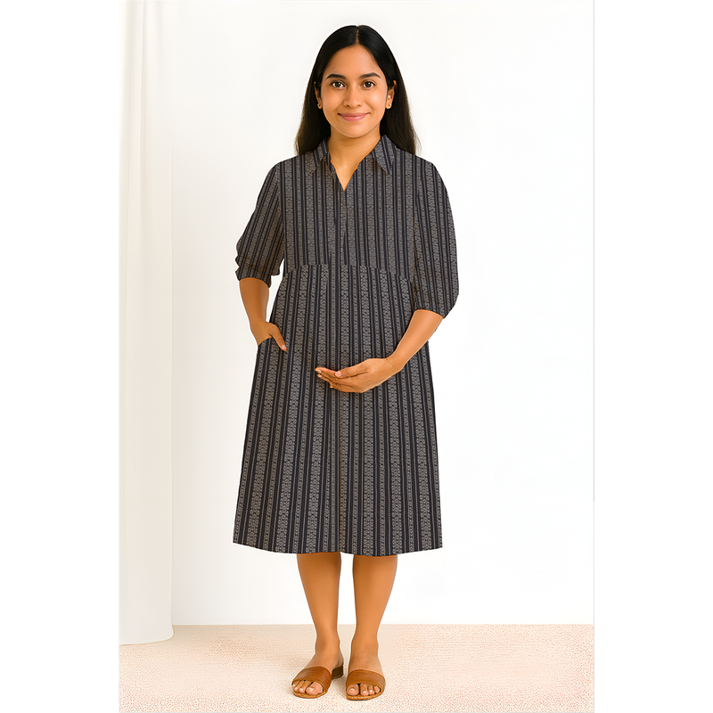 Ebony Lineart Cotton Customised Maternity Wear.