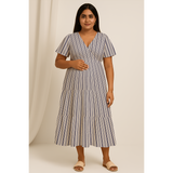 Indigo Breeze Stripe Cotton Customised  Maternity Wear Collection