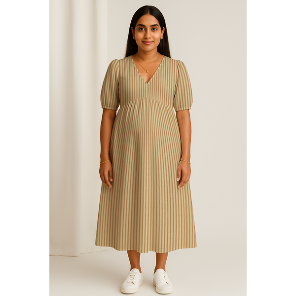 Mocha Stripe Cotton Customised Maternity Collection