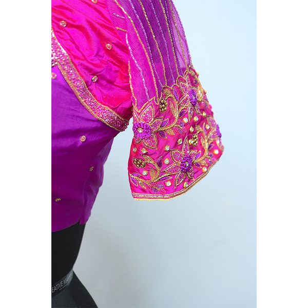 "Elegant Butterfly Embroidered Handwork Blouse"