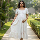 Double Heart Love Cotton Maternity Dress