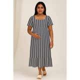 Muted Blue-Grey Stripes Customised Maternity Collection