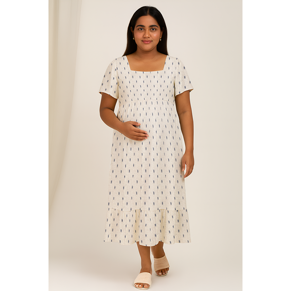 Indigo Speck Cotton  Customised Maternity Collection