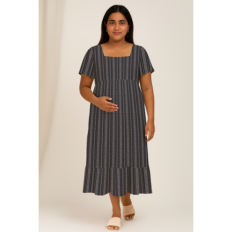 Ebony Lineart Cotton Customised Maternity Wear.