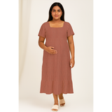 Terracotta Stripe Cotton Customised Maternity Wear Collection
