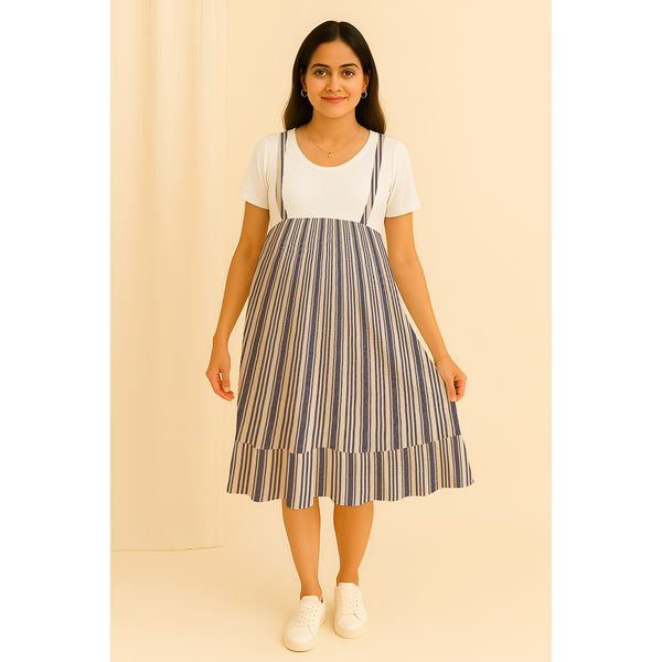 Indigo Breeze Stripe Cotton Customised  Maternity Wear Collection