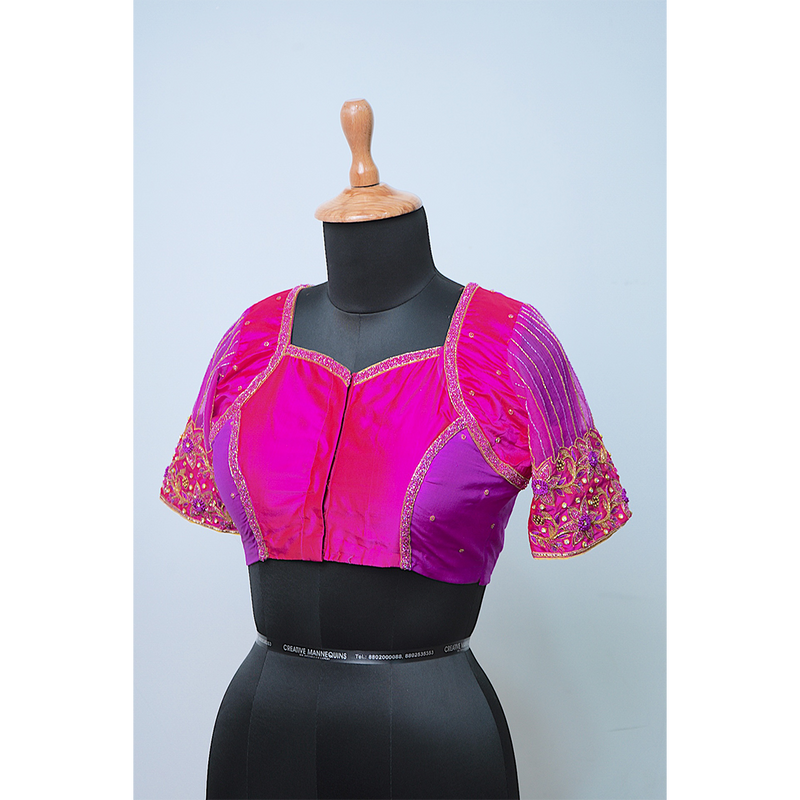 "Elegant Butterfly Embroidered Handwork Blouse"