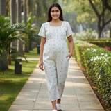 Double Heart Love Cotton Maternity Dress