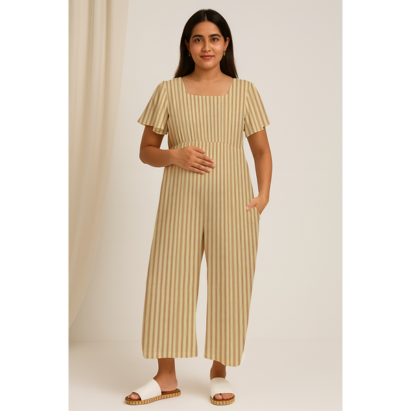 Mocha Stripe Cotton Customised Maternity Collection