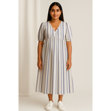 Coastal Stripe Cotton Customised Maternity Wear.