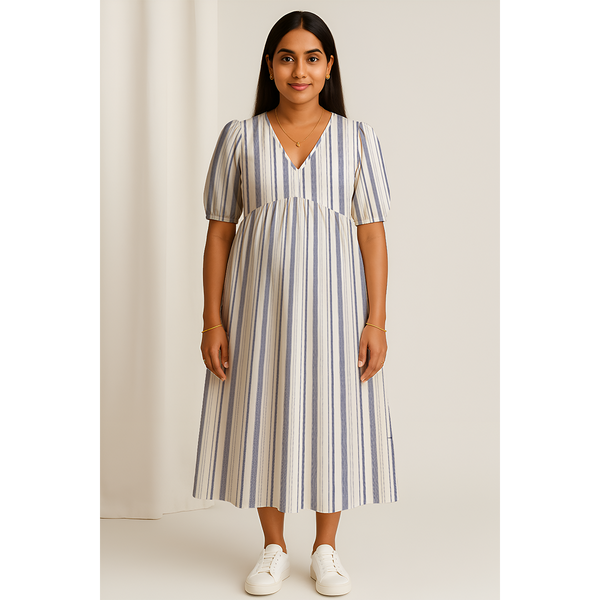 Coastal Stripe Cotton Customised Maternity Wear.