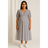 Indigo Breeze Stripe Cotton Customised  Maternity Wear Collection