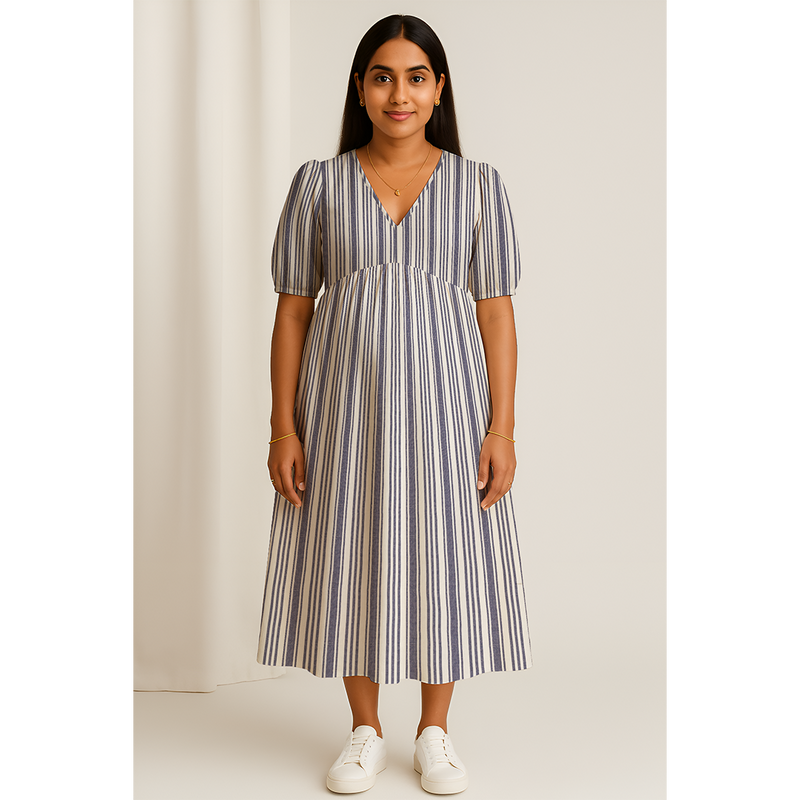 Indigo Breeze Stripe Cotton Customised  Maternity Wear Collection