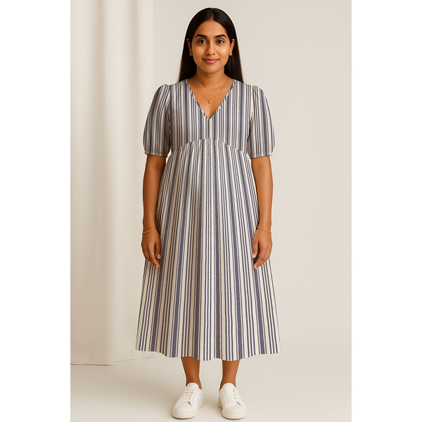 Indigo Breeze Stripe Cotton Customised  Maternity Wear Collection