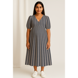 Muted Blue-Grey Stripes Customised Maternity Collection