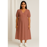 Terracotta Stripe Cotton Customised Maternity Wear Collection