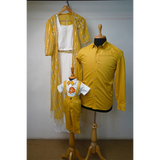 Yellow Festive Family Matching Outfit Set – Men, Women & Kids Coordinated Ethnic Wear