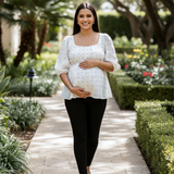 Double Heart Love Cotton Maternity Dress