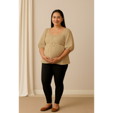 Mocha Stripe Cotton Customised Maternity Collection