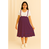 Ruby Indigo Checks Customised Maternity Wear.