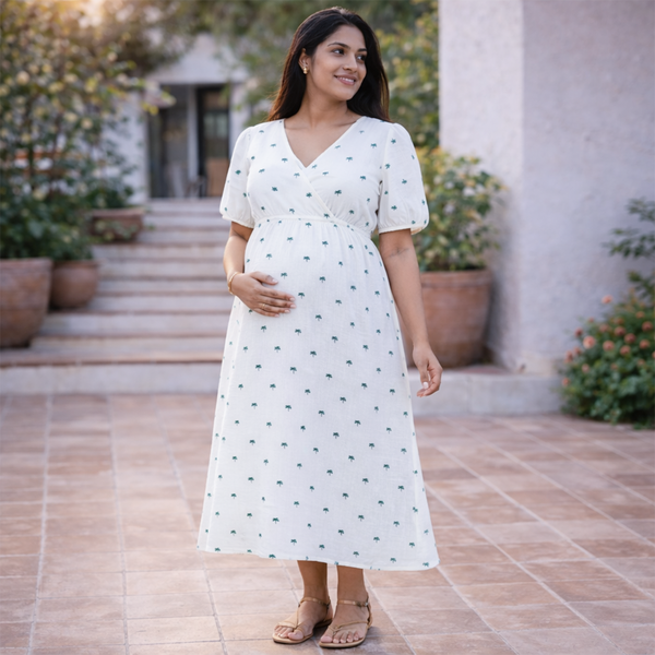 Soft Green Leaf Customised Maternity wear