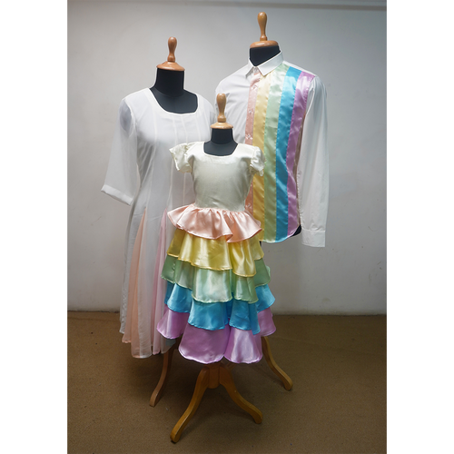 Pastel Rainbow Family Matching Outfit Set  Anveshana Clothing