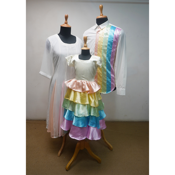 Pastel Rainbow Family Matching Outfit Set  Anveshana Clothing