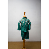 Emerald Green Embroidered Kids Sherwani Set  Premium Festive Wear for Boys