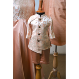 Peach Shimmer Family Matching Outfit Set – Elegant Peach Tones with Subtle Shine