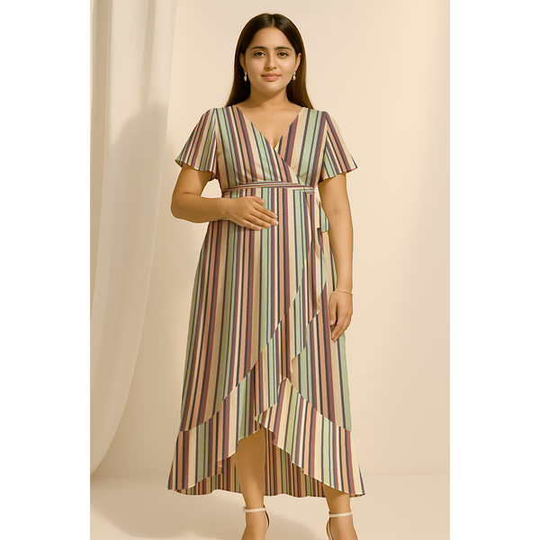 Pastel Multi -Stripe Customised Maternity Wear.