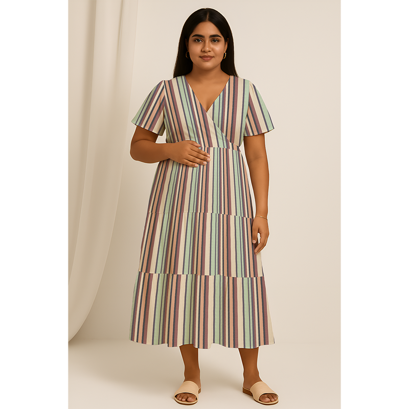 Pastel Multi -Stripe Customised Maternity Wear.